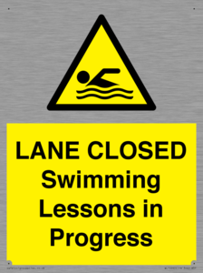 LANE CLOSED Swimming Lessons in Progress